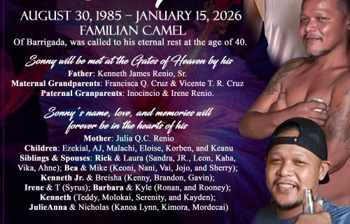 Inocincio "Sonny" Vicente Kauleo Cruz Renio